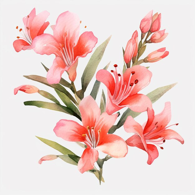 Aquarell Watsonia Clipart