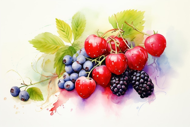 Aquarellbeeren