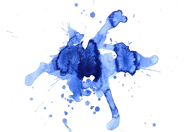 Aquarellbeschaffenheit mit blauen Flecken auf weißem Hintergrund