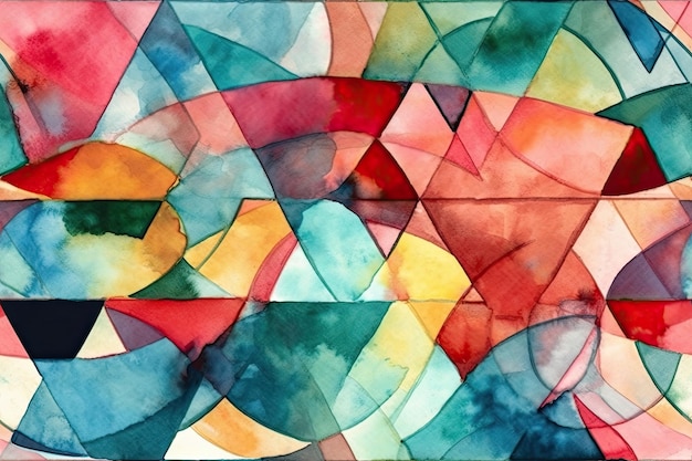 Aquarellblätter auf einem minimalistischen weißen Hintergrund Generative KI