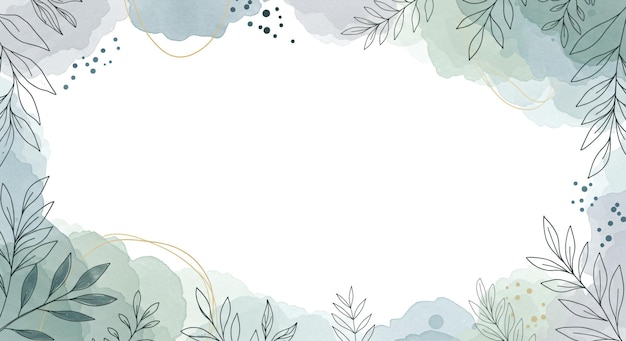 Aquarellblätter Rahmenhintergrund