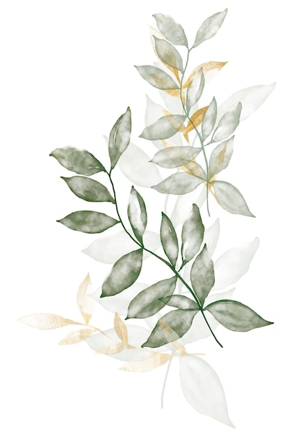 Aquarellblatt png-Aufkleber durchsichtiger Hintergrund