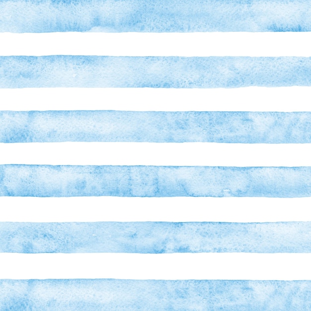 Aquarellblaue horizontale Streifen auf weißem Hintergrund