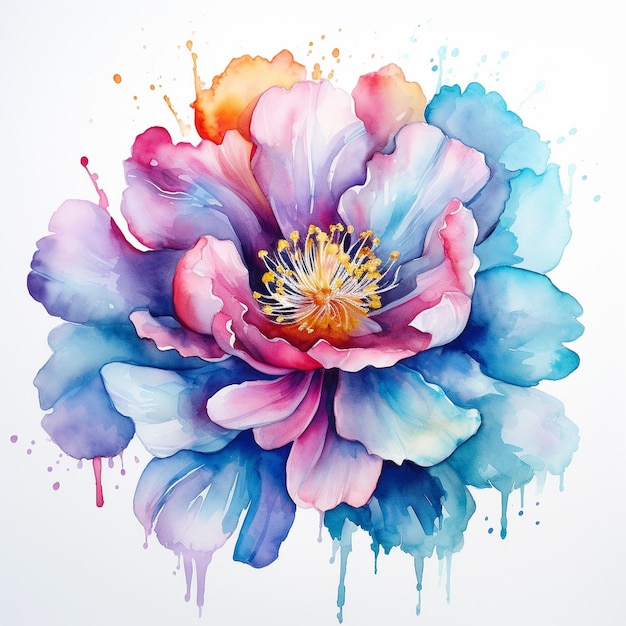 Aquarellblume