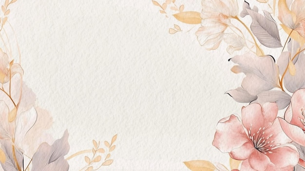 Aquarellblumen auf einem weißen Hintergrundvektor