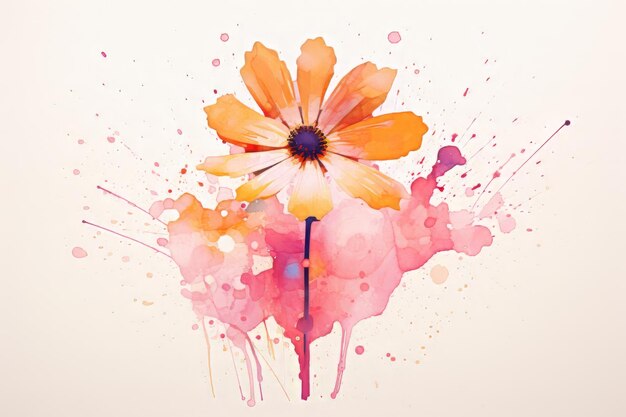 Foto aquarellblumen