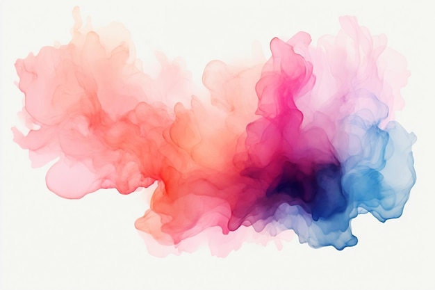 Aquarellfarbe mit weißem Hintergrund Generativ Ai