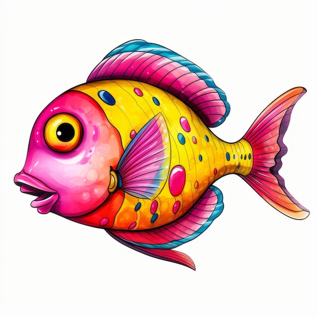 Aquarellillustration eines Goldfisches