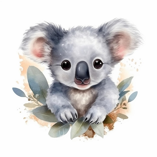 Aquarellillustration eines Koalas