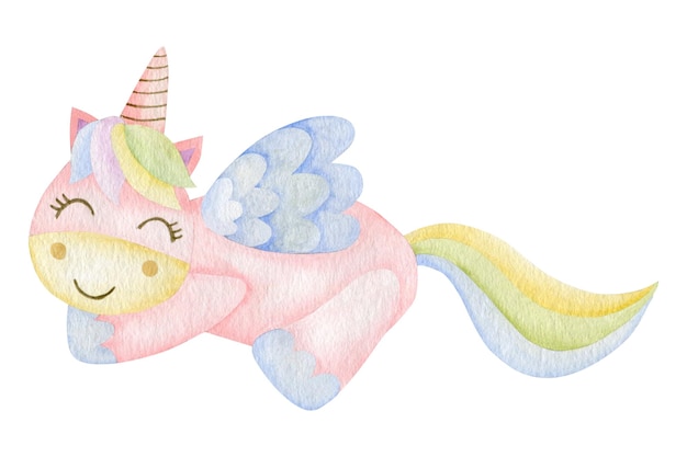 Aquarellillustration Einhorn