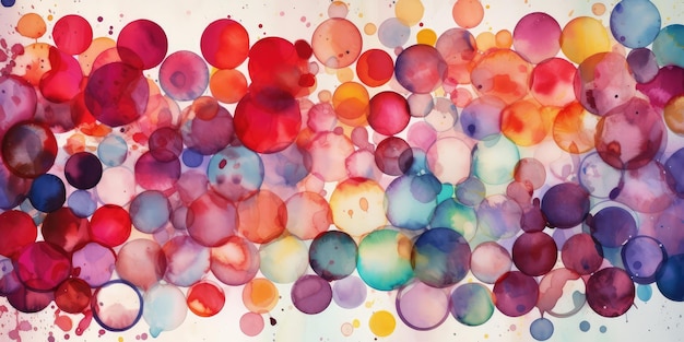 Aquarellkreise in verschiedenen Farben Mosaik von farbenfrohen
