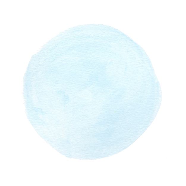 Aquarellkunstillustration, blaues Kreisformaquarell gemasert