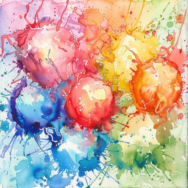 Foto aquarellkunstwerk aus farbenfrohen farbpulverbomben für das holi-festival