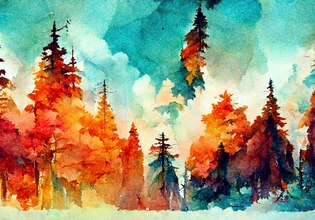 Aquarelllandschaft