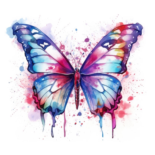 Aquarellmalerei eines Schmetterlings