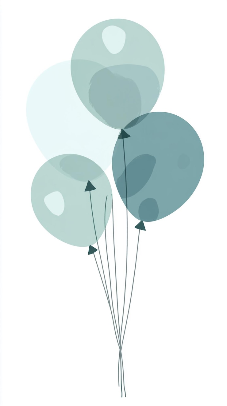 Foto aquarellmuster mit ballons mehrfarbige ballons