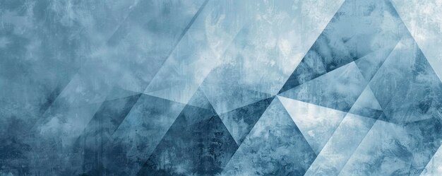 Foto aquarellpapier auf einem abstrakten blauen geometrischen hintergrund
