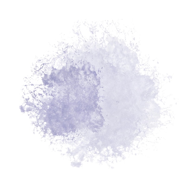 Aquarellspritzer Abstrakter lila Fleck Aquarell isolierter handgezeichneter Elementhintergrund