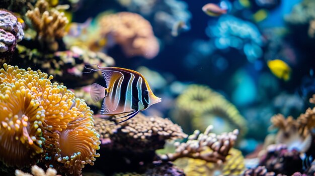 Aquariumfische mit Korallen und Wassertieren Hyperdetails Generative Ai