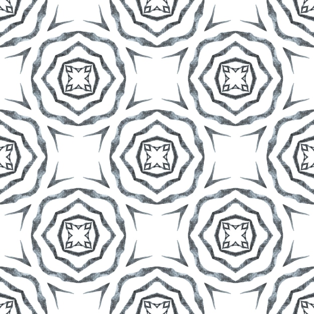 Arabesque diseño dibujado a mano en blanco y negro