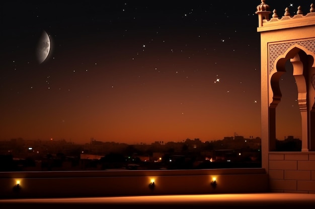 Foto arabian nightscape islâmica foto de fundo