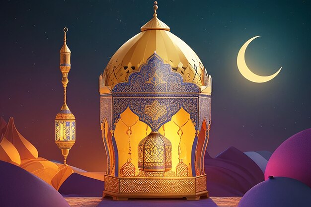 Arabische dekorative Eid Mubarak Wünsche Grüße kreatives Hintergrunddesign