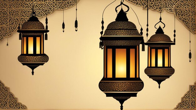 Arabische Laterne der Ramadan-Feier Hintergrundillustration