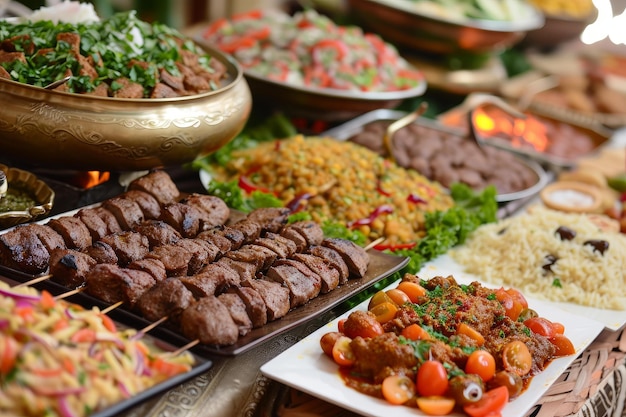 Arabisches Essen Ramadan Geschmackvolles traditionelles arabisches