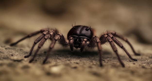 Los arácnidos miran la intensidad de la naturaleza ojo atento