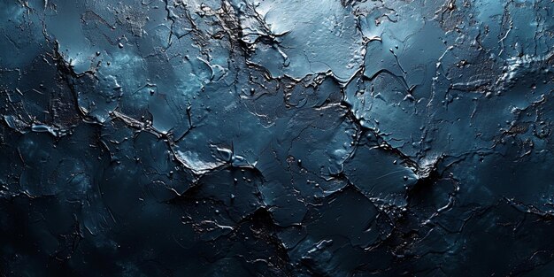 Arafed-Bild eines blau-schwarzen abstrakten Gemäldes mit einer weißen Grenze generative ai