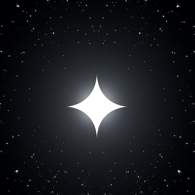 arafed Bild eines Sterns in der Mitte eines schwarzen Himmels generative ai