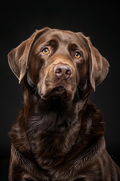 Foto arafed-hund mit schwarzem halsband und braunem gesicht generativ ai