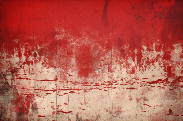 Arafed rot-weiße Wand mit einem roten Hydranten mit generativer KI
