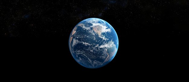 Arafed vista da Terra a partir do espaço com estrelas no fundo generativo ai
