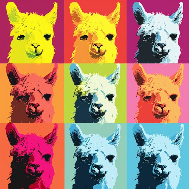 Foto arafes de diferentes colores de llamas en un fondo generativo multicolor