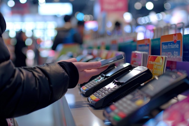 los arafes están de pie en una tienda con sus teléfonos en el mostrador