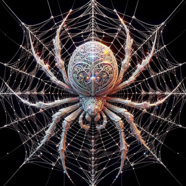 Foto araña brillante