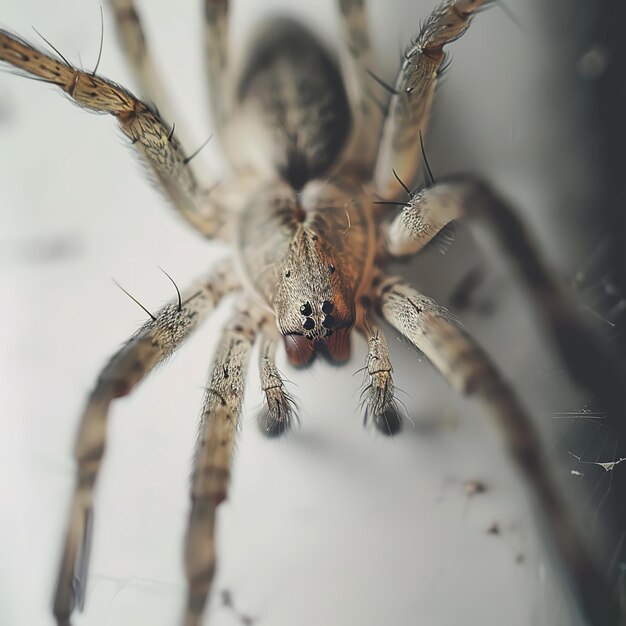 Foto una araña con fondo blanco identificación de trabajo 124c5ad133a74a1480d5e010ea352cd6