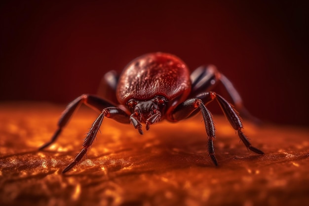 Una araña con la palabra tic en su espalda.