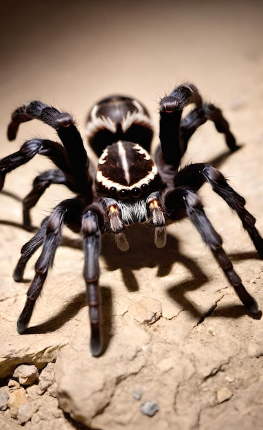 Foto una araña que está en una pieza de madera