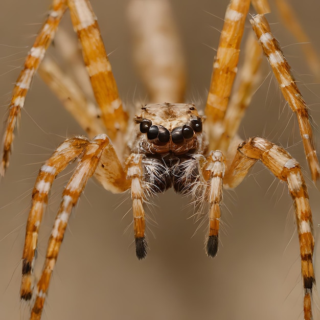 una araña que tiene una araña en la espalda