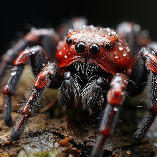 La araña en su red