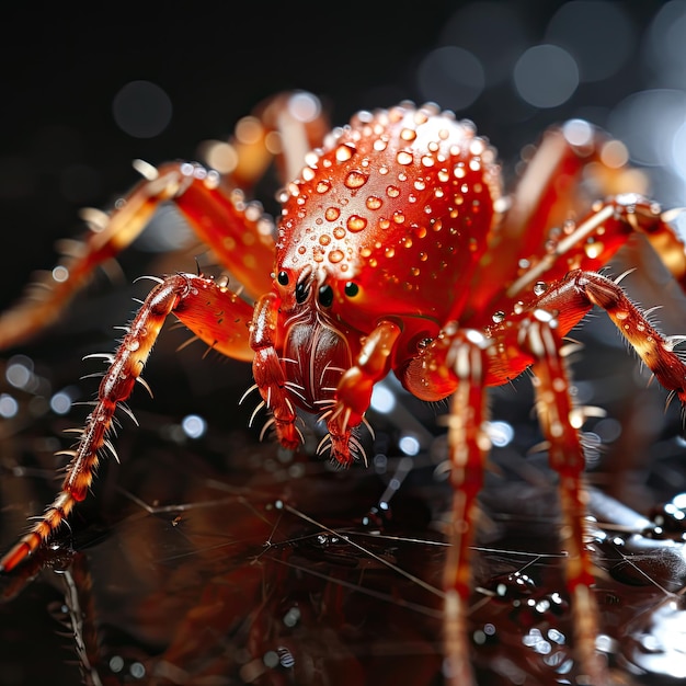 araña en una web