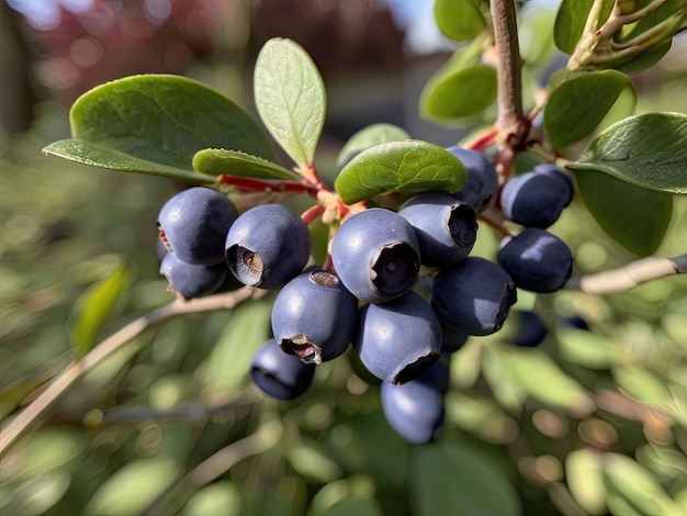 El arándano Vaccinium myrtillus en el jardín