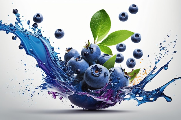 Los arándanos frescos con su rico color azul y su textura suculenta son una fruta deliciosa y nutritiva que es a la vez satisfactoria e indulgente Generado por IA