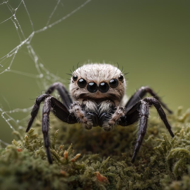 Foto aranha chibi teia de aranha
