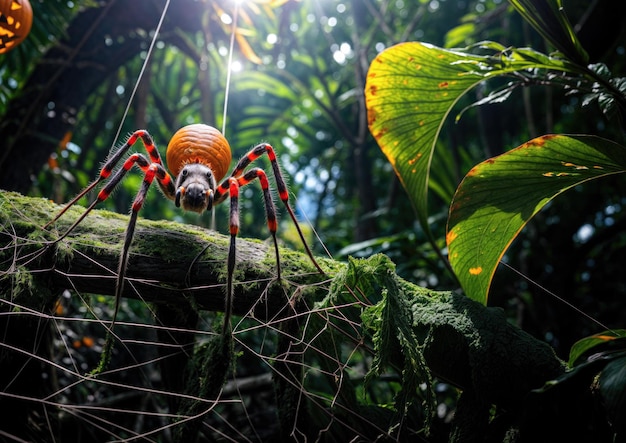 Foto aranha na selva.