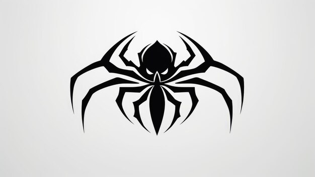 Foto aranha preto e branco elemento de tatuagem vetor animal modelo ai gerativa