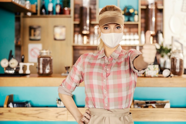 Arbeiten Sie während der Corona-Zeit in einem Restaurant