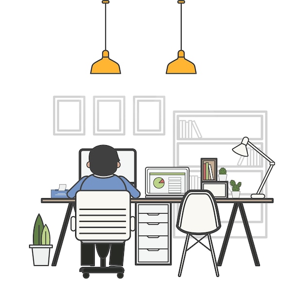 Arbeitende png-Illustration durchsichtiger Hintergrund